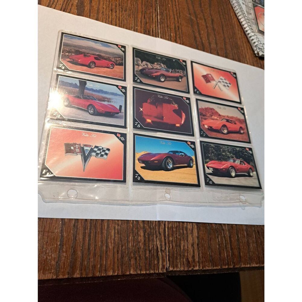 Vintage 1991 Collect A Card Vet Set Corvette Trading Cards Lot 9 Chevrolet Cards